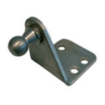 soporte de amortiguador curvo con bola de 10 mm inox