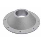 soporte para barra cónico aluminio chorro de arena inferior