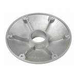 Soporte Pedestal semiesférico aluminio pulido 165 mm diámetro