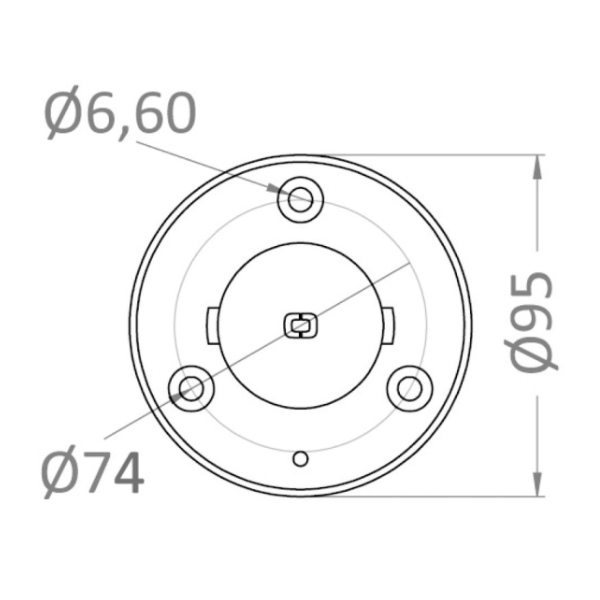 tintero acero inoxidable para poste bimini 3