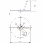 Zineti Anodo aleta para Honda BF 20-50Cv