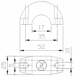 Zineti Anodo Collar Corto para Ejes Ø 17 mm