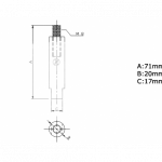 Zineti Anodo para Enfriador de motor para Yanmar M8 x 11