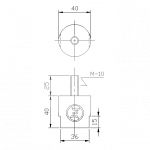 Zineti Anodo Perno para Yanmar 40mm