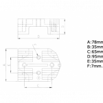 Zineti Anodo Zinc Placa con 4 Agujeros