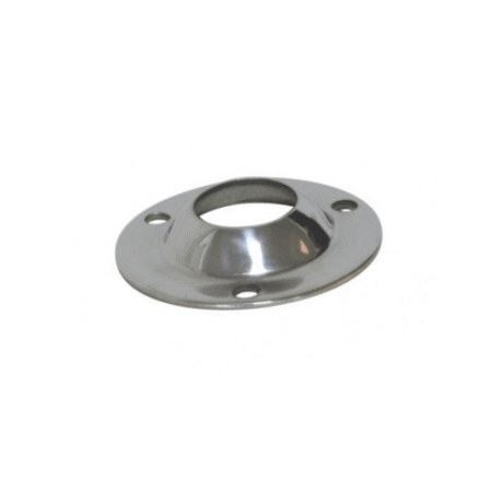 Base Redonda Inox para Escalera 22 mm