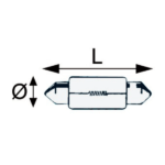 Bombilla Festoon 12 V