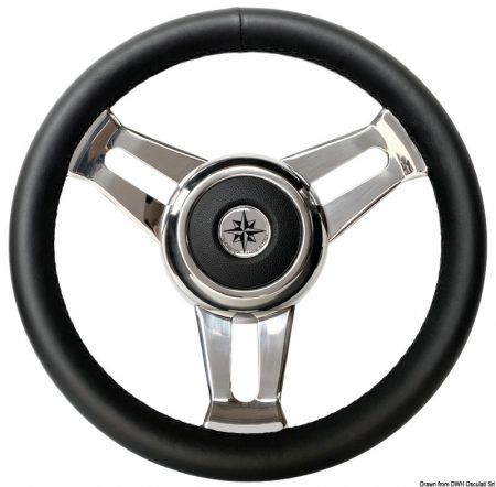 Volante Cuero Negro 3 Radios 350 mm