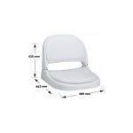 attwood asiento plegable blanco con cojín blanco (2)