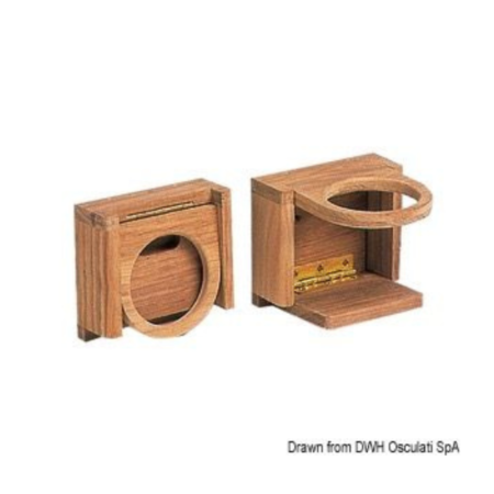 Porta vasos-botes plegable en teca