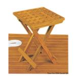 Taburete plegable en teca