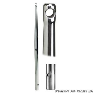 Candelero Acero inox diametro tubo 25 mm con tornillo
