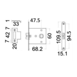 cerradura reversible antivibración