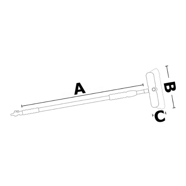 Cepillo Telescópico Aluminio Anodizado Cabeza Giratoria Doble Ángulo Cepillo Telescópico Aluminio Anodizado Cabeza Giratoria Doble Ángulo