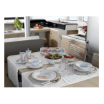 pack vajilla harmony mare coral naranja con cesta marine business