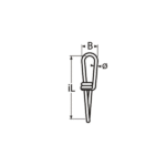 Cadena anudada, similar a DIN 5686 inox a4 316