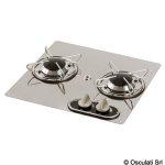 Osculati Placa de Cocina de 2 Fuego 380 x 360 mm
