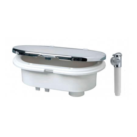 Caja Cromada con Ducha Mizar con Mezclador