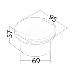 caja ducha pared classic evo botón ducha mizar blanco osculati