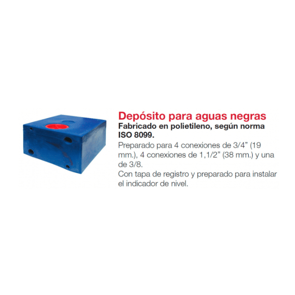 kit depósito aguas negrs completo 78 litros