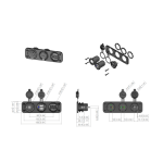 voltímetro digital conectores usb y mechero 4.8a