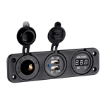 voltímetro digital conectores usb y mechero 4.8a