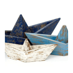 Barco Blanco de Madera
