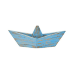 Barco azul de madera
