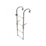 Escalera Plegable Acero Inoxidable con Fijaciones
