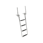 Escalera telescópica EasyUp sobre plataforma con asas