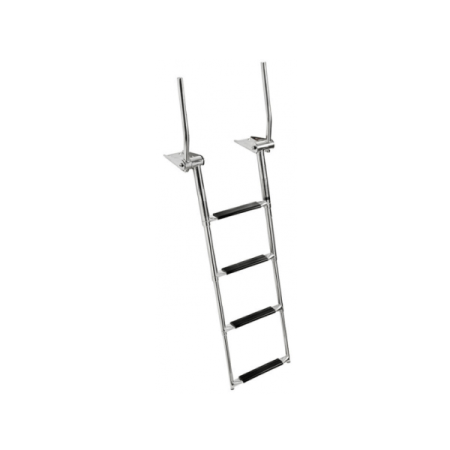 Escalera telescópica EasyUp sobre plataforma con asas