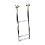 Escalera Telescópica Inox Escamoteable 3 Peldaños