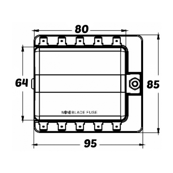 osculati caja portafusible 10 salidas
