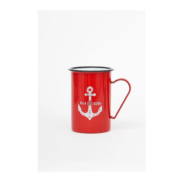 taza alta de metal color rojo ancla batela (2) taza alta de metal color rojo ancla batela 2