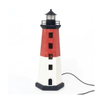 Faro de Resina con LED blanco y rojo