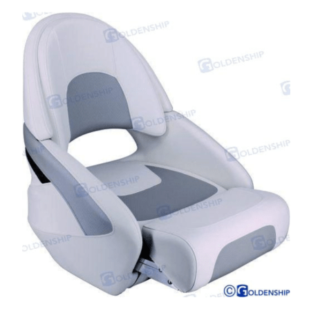 Asiento Piel Blanco/Gris