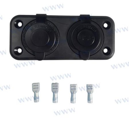 MF-AM12VCOMBO - BASE 12V DUAL USB AND SOCKET