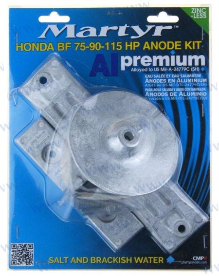 MF-CMHBF75115KITA - KIT ANODOS ALUMINIO HONDA 75/90/115HP