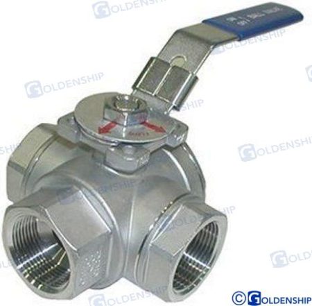 Válvulas 3 Vías Inox. 1/2"