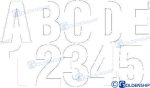 KIT NUMEROS Y LETRAS  BLANCO