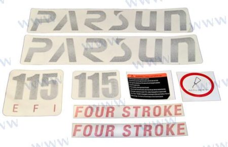 MF-PAF115-09090000 - FULL SET OF F115 STICKERS, TOP COWLING