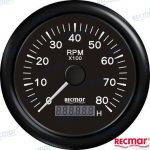 MF-RECKY07206 - CUENTAVUELTAS 1.0/10.0 - 0/8000 RPM NEGR