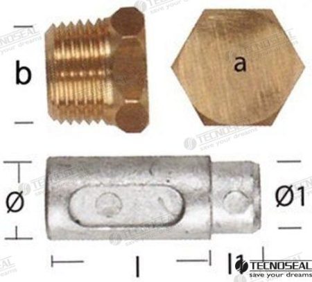 MF-TEN02350T - ANODO LOMBARDINI ZINC C/TAPON