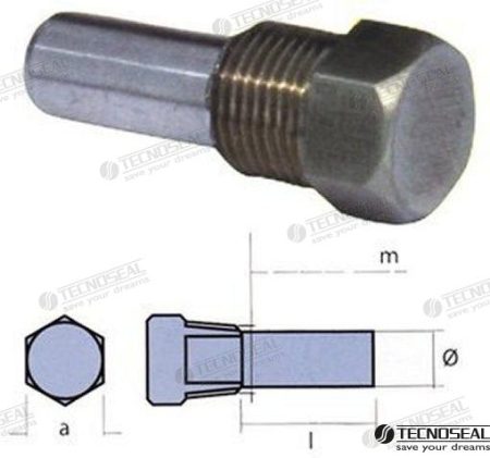 MF-TEN06002T - ANODO BARRA ZF ZINC Ø10MM