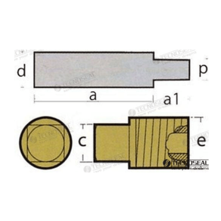 MF-TEN02026T - ANODO CATERPILLAR COMPLETO