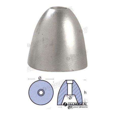MF-TEN00430MTF - ANODO MTF ZINC EJE 20-30MM.