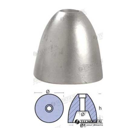 MF-TEN00432MTF - ANODO MTF ZINC EJE 50-100MM.