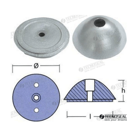 MF-TEN01074 - ANODO PARA VARIPROFILE Ø 55MM ZINC