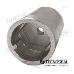MF-TEN00405E - ANODO RADICE HEXAGONAL ZINC EJE 50MM