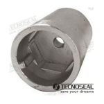 anodo radice hexagonal zinc eje 55 mm
